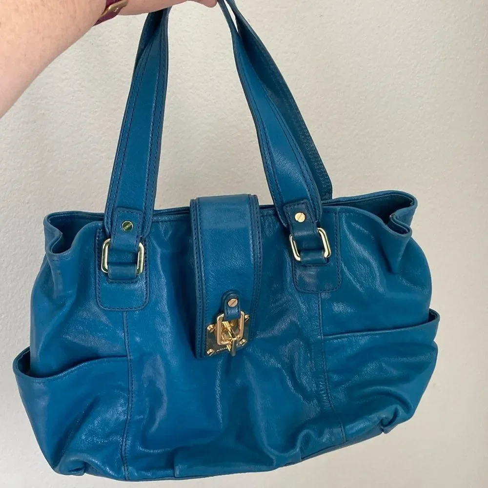 Michael Michael Kors Teal Blue Leather Bag